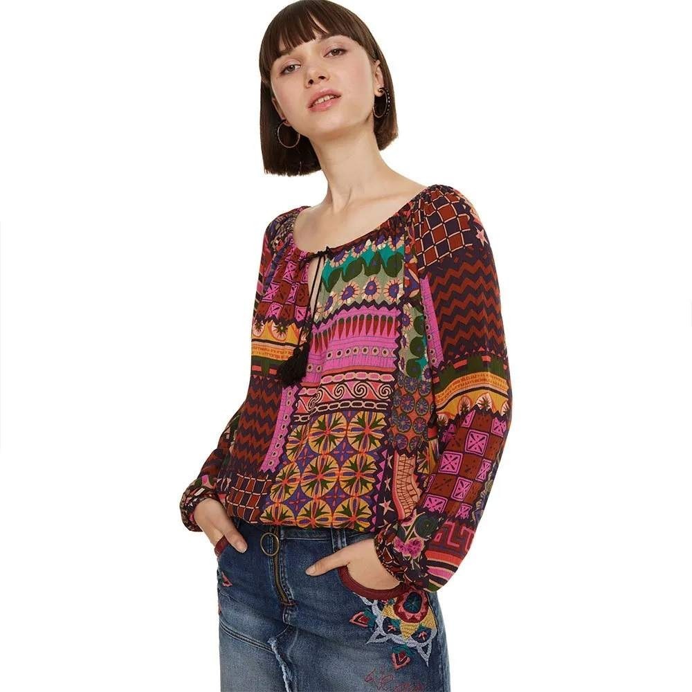 Desigual Women's Giulia Boho Blouse Patchwork Print XS